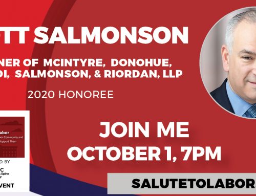 Partner Scott Salmonson Awarded as 2020 Salute to Labor Honoree