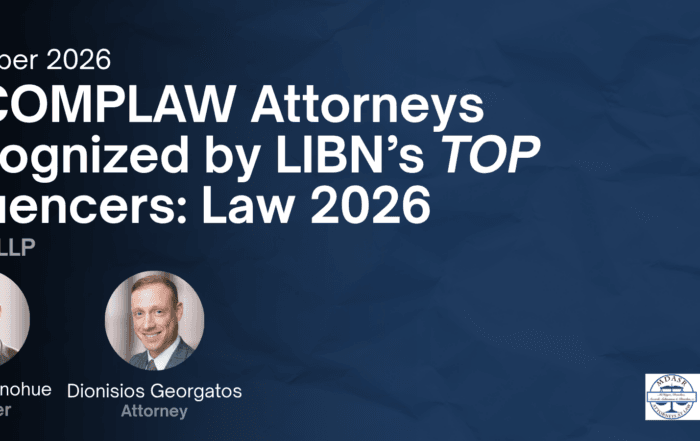Partner Richard Donohue and Attorney Dionisios Georgatos named LIBN Top Influencers: Law 2026